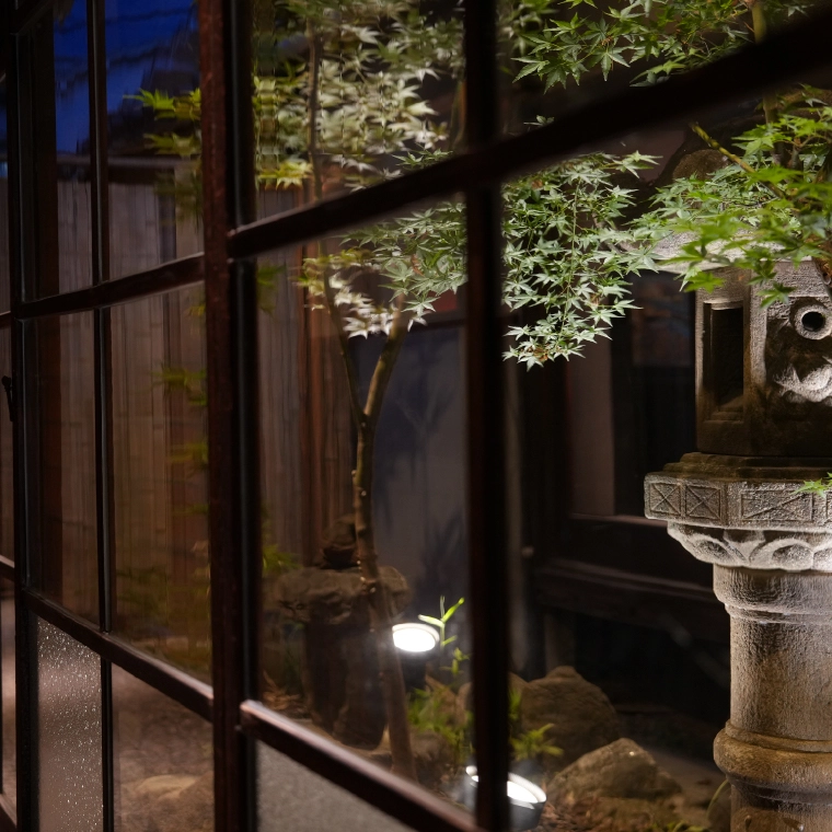 お庭のライトアップ